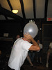 Baker River School Community > Peter Fisher shows the proper way to put on latex gloves